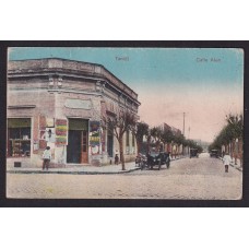 TANDIL CALLE ALEN Y FRENTE DE NEGOCIO ANTIGUA TARJETA POSTAL RARA